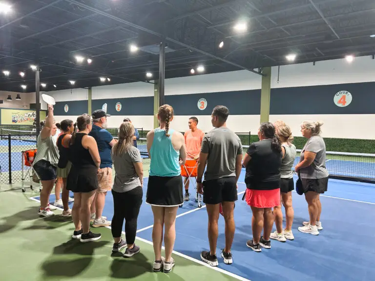 A group learning on an indoor court