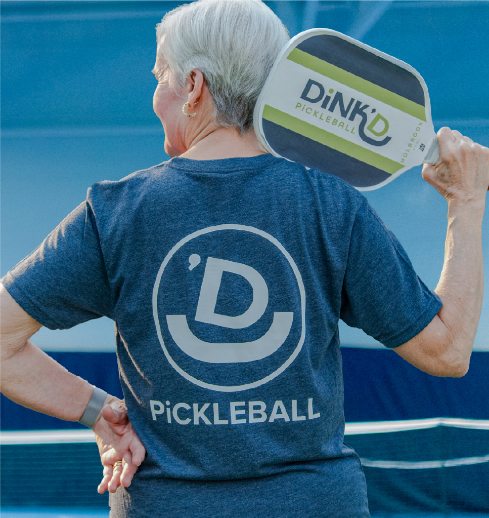 female pickleball player